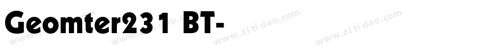 Geomter231 BT字体转换